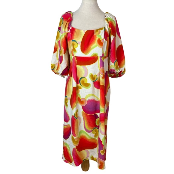 FARM Rio Colorful Abstract Midi Dress - Picture 4 of 16